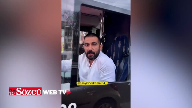 Otobüs şoförü sinirlenip arkadan çarptığı sürücüye el hareketi çekti: 'Çek çek bunu da çek'