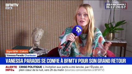 "Tous ces moments où je ne chante pas, j'ai le temps de m'inspirer": Vanessa Paradis évoque la composition de son nouvel album "Le Retour des beaux jours"