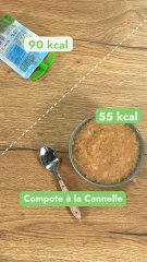 kcal compote industrielle /compote à la cannelle