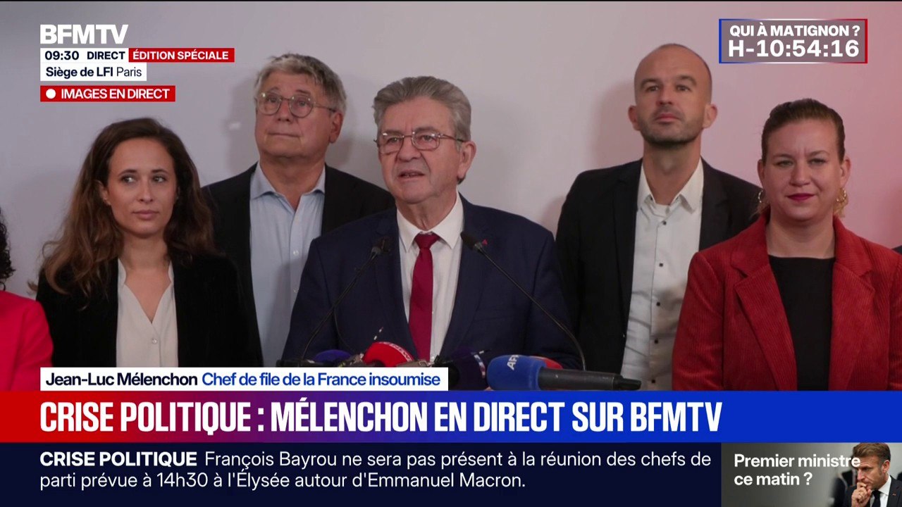 Jean-Luc Mélenchon: "Nous n'avons participé à aucun des nombreux conciliabules avec monsieur Lecornu car nous savions qu'il s'agit d'une perte de temps"