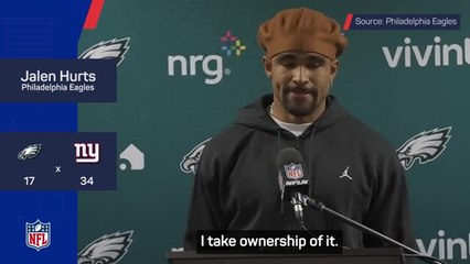 Eagles' Hurts takes blame for second straight loss