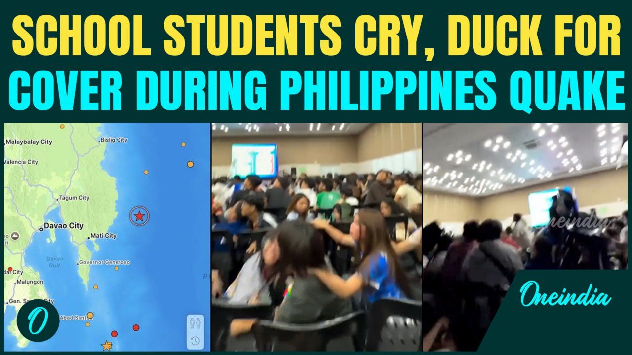 'Evacuate Now': 7.6 Magnitude Quake Hits Davao, Philippines | Shocking Footage of Students in Panic