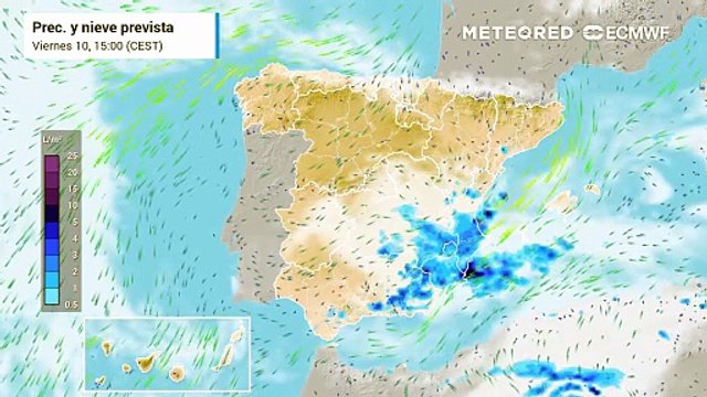 Lluvias muy fuertes o torrenciales este viernes