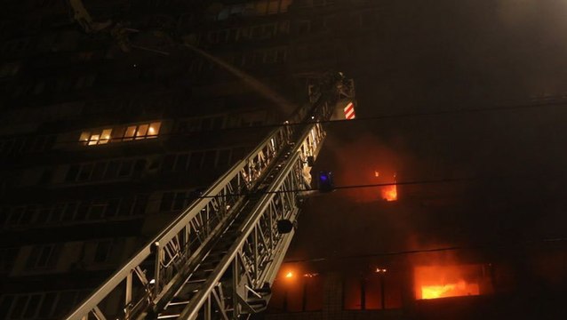 Flames engulf Kyiv apartments after major Russian missile and drone strikes