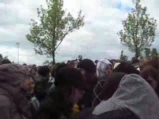 outside the venue during sound-check