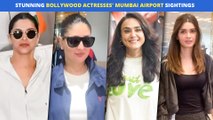 Bollywood Queens Deepika, Kareena, Preity Zinta & Diana Penty Spotted At Mumbai Airport