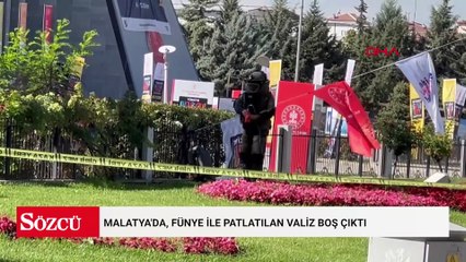 Malatya'da, fünye ile patlatılan valiz boş çıktı