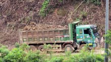 Extreme Off-Road HOWO Truck Hauling Heavy Soil in Construction Site!