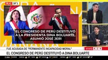El Congreso de Perú destituyó a la presidenta Dina Boluarte