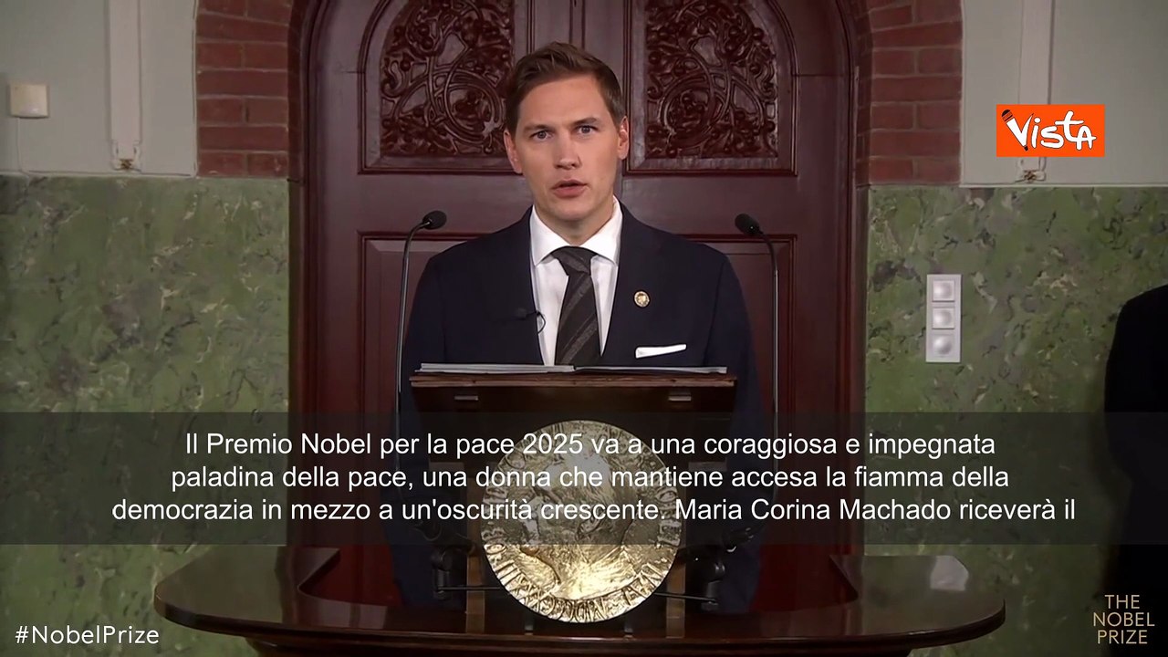 Maria Corina Machado vince il premio Nobel per la Pace