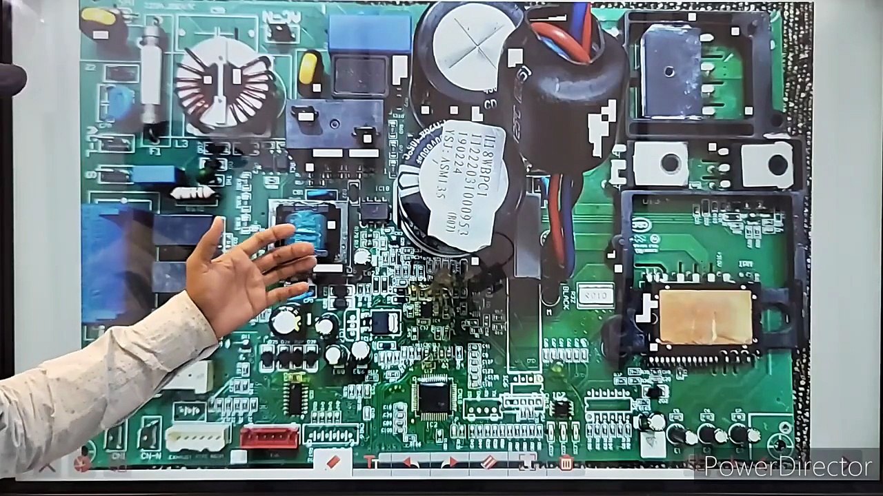 Dc inverter ac E6 E7 E5 F1 error code outdoor pcb online class #535 ...