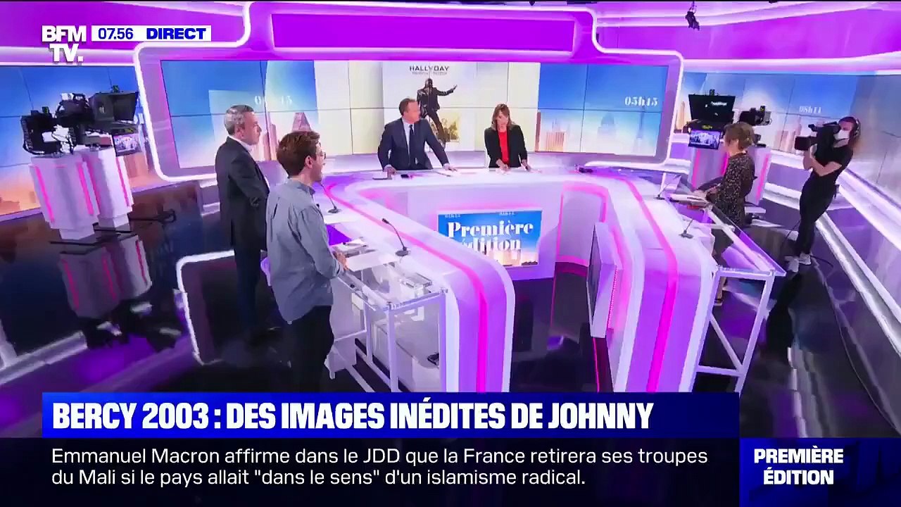 Johnny Hallyday – Les images inédites de Bercy 2003 dévoilées sur BFM TV (31 mai 2021)