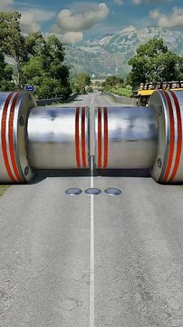 Long City Buses & Cement Truck vs Hydraulic Crush - BeamNG.Drive #shorts #beamngdrive #bus