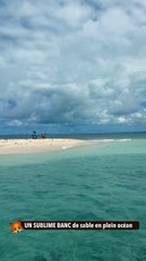 UN SUBLIME BANC de sable en plein océan