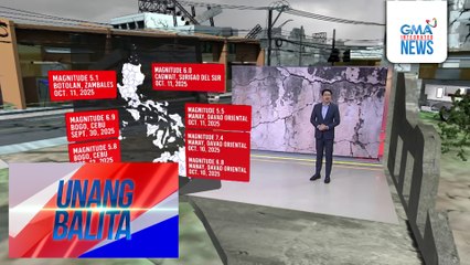 Mga malalakas na lindol na yumanig sa Pilipinas simula noong Sept. 30 | Unang Balita