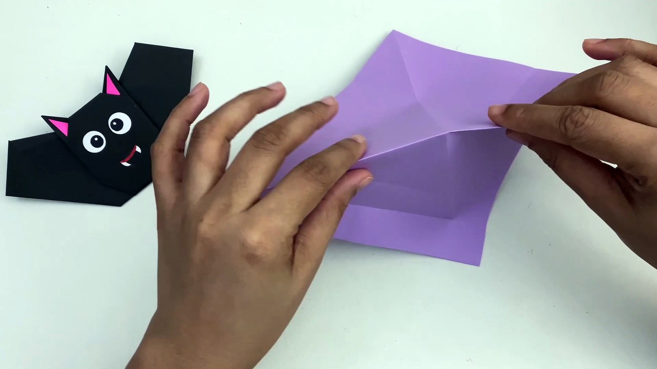DIY Paper Halloween Bat For Kids / Halloween Paper Crafts / Paper Craft Easy / KIDS crafts / Bat