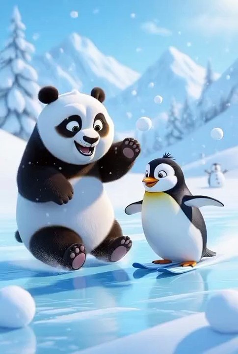 Panda and Penguin 🐼🐧 | The Cutest Friendship from Forest to Ice! ❄️❤️
