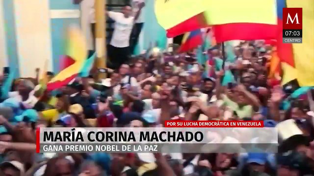 Gana María Corina Machado el Premio Nobel de la Paz por su activismo democrático en Venezuela