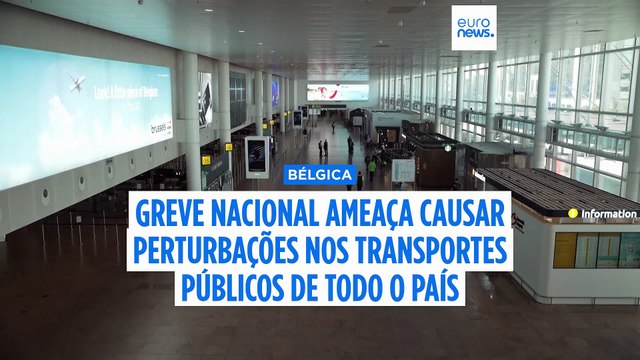 Greve geral na Bélgica vai afetar milhares de viajantes, há centenas de voos cancelados