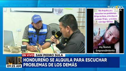 Hondureño que se alquila para escuchar problemas ya tiene 19 clientes