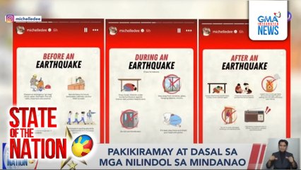Pakikiramay at dasal sa mga nilindol sa mindanao; Jak, open sa pakikipagkaibigan sa ex-gf; Kuwelang trip ni Mika | SONA