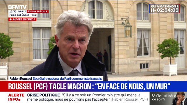 En face de nous, un mur : Fabien Roussel tacle Emmanuel Macron après la réunion entre le président et les chefs des partis politiques