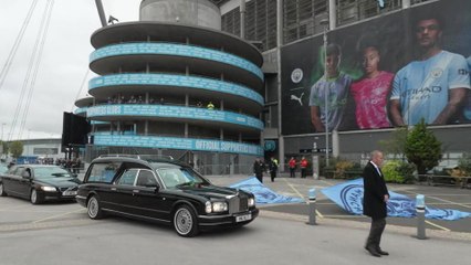 Hatton funeral cortege at Etihad Stadium