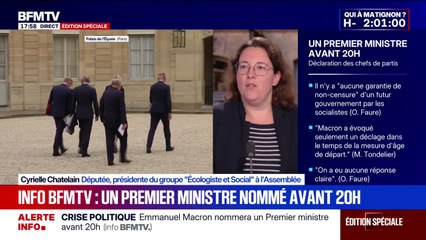 Réunion à l'Élysée: Cyrielle Chatelain (Écologiste et Social) confie "être très inquiète" et "voit une certaine obstination" du chef de l'État