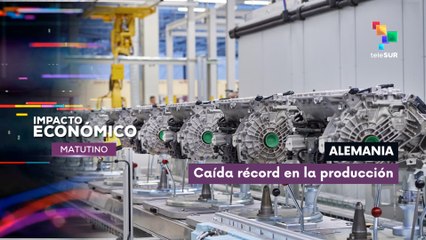 Alemania sufre caída récord de la producción
