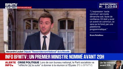 Le RN n'a pas été invité à la réunion à l'Élysée: "On en a marre des tractations, nous appelons à des élections", déclare Alexandre Loubet, député RN