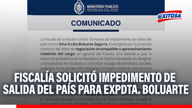 Dina Boluarte: Fiscalía solicita impedimento de salida del país contra expresidenta por casos 'cirugías' y 'Los Dinámicos del Centro'