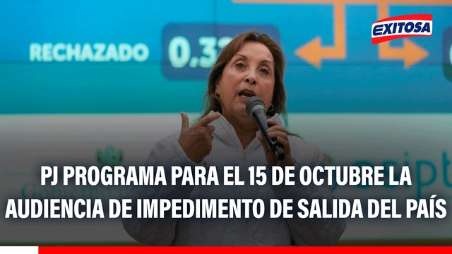 Dina Boluarte: Poder Judicial programa para el 15 de octubre la audiencia de impedimento de salida del país contra expresidenta