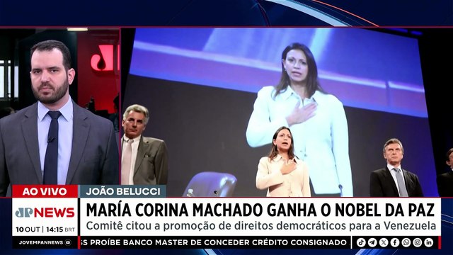 Líder da oposição venezuelana, María Corina Machado, ganha o Prêmio Nobel da Paz | TEMPO REAL
