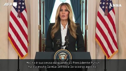 Melania Trump: "Sui bambini ucraini abbiamo un canale diretto con Putin"