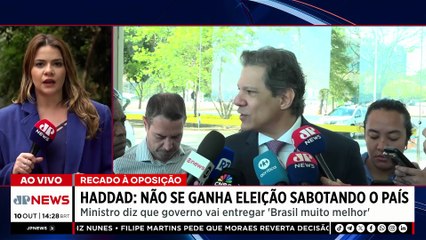 Haddad: “Não se ganha eleição sabotando o Brasil” | TEMPO REAL