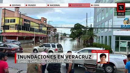 Inundaciones en Veracruz dejan un muerto, policía fallece auxiliando a civiles