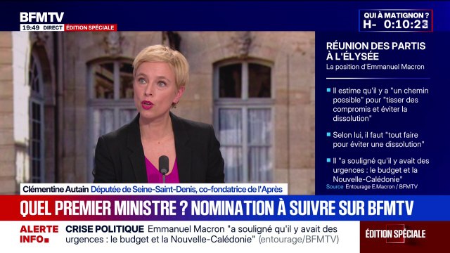 Clémentine Autain (NFP) estime que la gauche doit être capable de porter un projet qui transforme en profondeur le pays