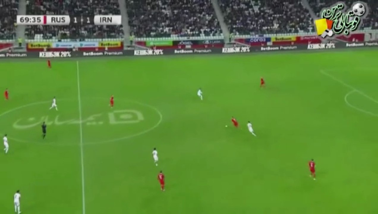 گل سوم بازی روسیه و ایران