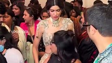 “careful careful you’re walking backwards” quips diana penty as she leaves after a fashion show