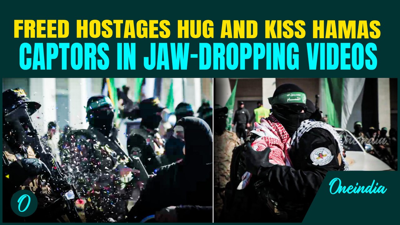 Al-Qassam Hostage Release MOST SHOCKING VIDEOS: Watch Israeli Hostages Hug, Kiss Hamas Fighters