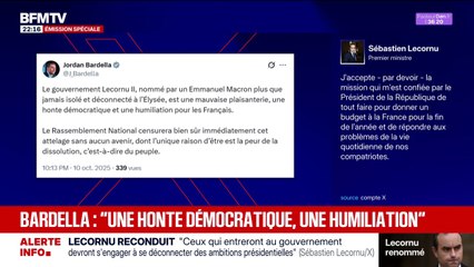 Nomination de Sébastien Lecornu au poste de Premier ministre: Jordan Bardella annonce que le Rassemblement national censurera “cet attelage sans aucun avenir”