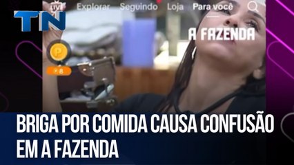 Briga por comida causa confusão em A Fazenda