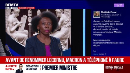 Sébastien Lecornu reconduit: "Toutes les personnes, qui se raccrocheront au radeau de la macronie couleront", déclare Danièle Obono, député LFI