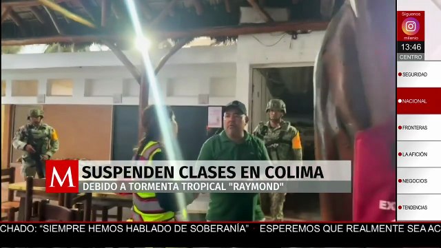 Sigue suspensión de clases presenciales en municipios costeros de Colima por tormenta 'Raymond'