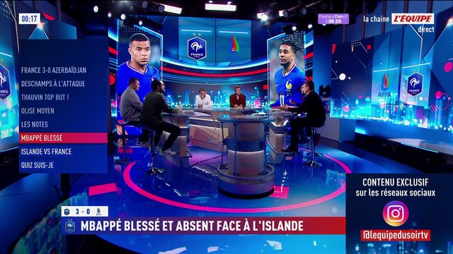 Touché à la cheville droite, Kylian Mbappé ne fera pas le déplacement en Islande - Foot - Qualif. Coupe du monde