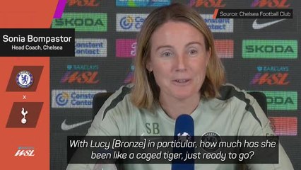 Bompastor delighted to have 'caged tiger' Bronze back for Chelsea