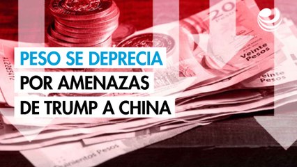 Peso se deprecia contra el dólar por amenazas de Trump a China