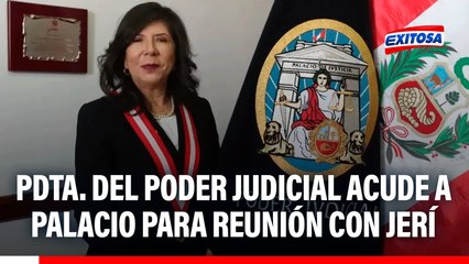 Presidenta del Poder Judicial llega a Palacio para reunión con José Jerí