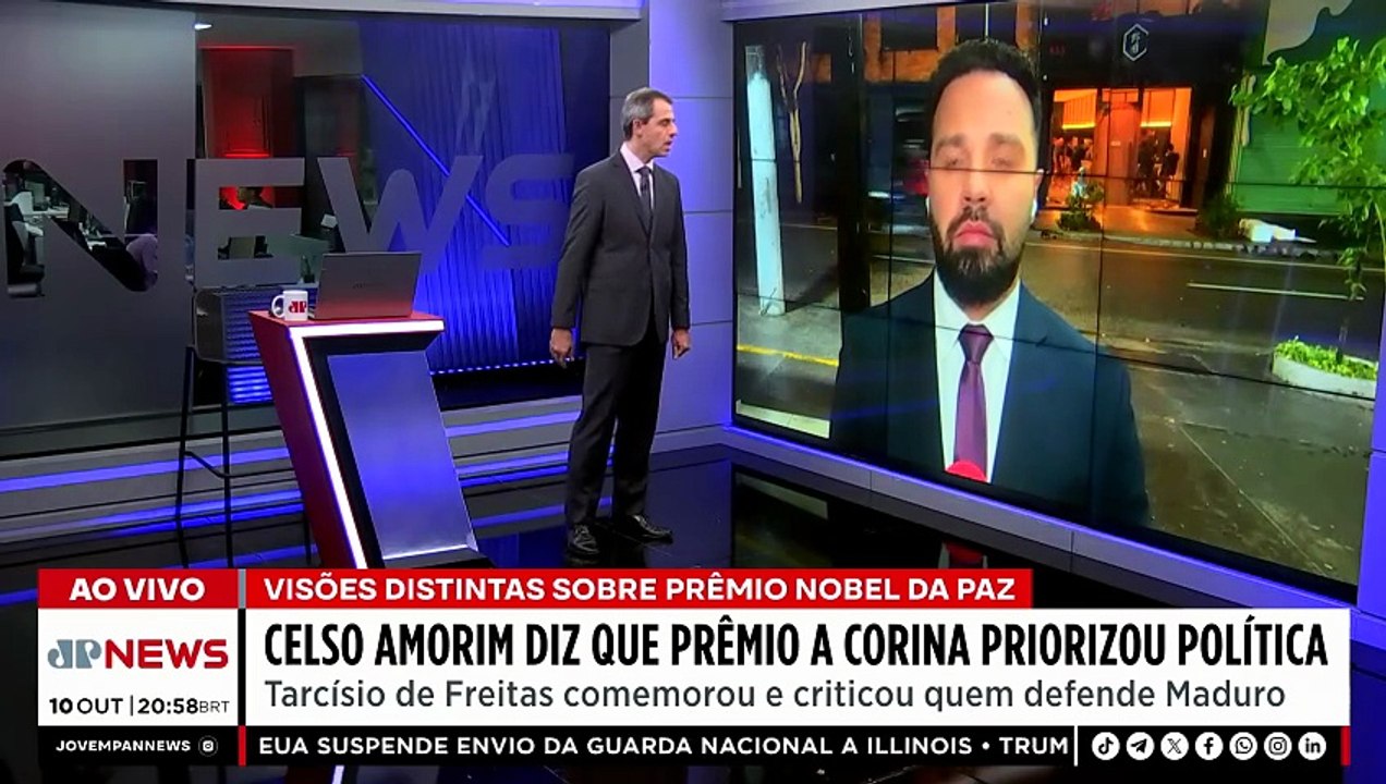 Líderes no Brasil reagem de maneiras distintas a Prêmio Nobel da Paz para Marina Corina Machado