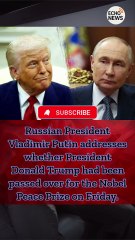 Russian President Vladimir Putin addresses whether President Donald Trump